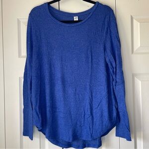 Old Navy Indigo Blue Long Sleeve Top